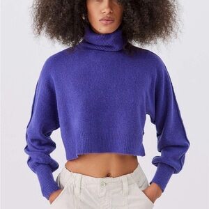 Urban Outfitters Purple Turtleneck Cropped Sweater💜